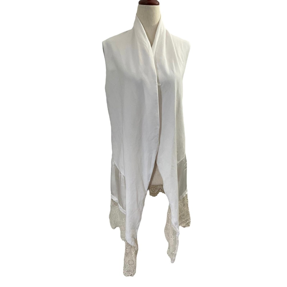 Testimony Ivory French Terry Cardigan Women Size Medium | 45-16